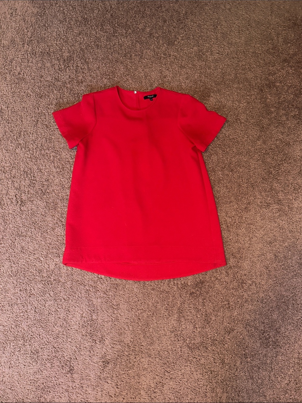Madewell Red Short-Sleeve Tunic Top